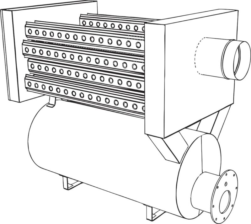 هیتر کابینتی 200 هزار افقی - کوره هوای گرم ha 200 - 01