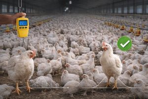 یکنواختی وزن گله مرغ گوشتی در سالن پرورش صنعتی